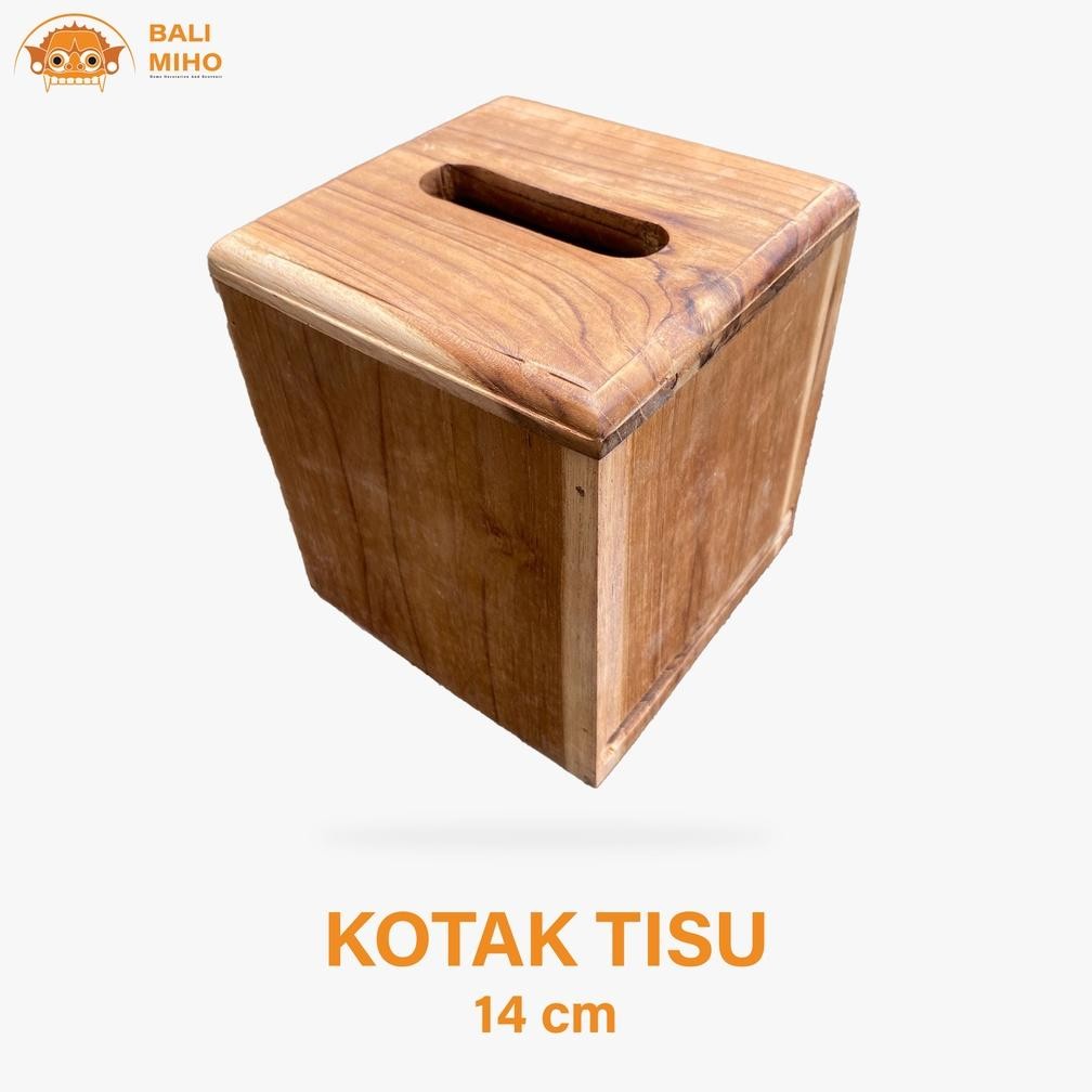 Tempat Tisu Kayu Jati Persegi Tinggi - Kotal Tisu 15 Cm - Kotak Tissue - Tempat Tissue - Kotak Tisu 