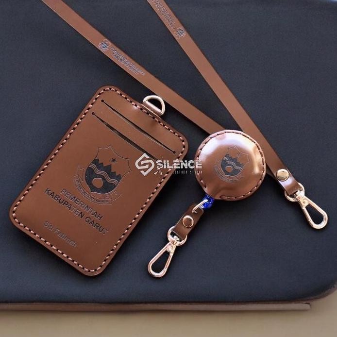 

Holder Id Card Kulit | Id Card Holder | Yoyo Id Card | Tali Lanyard Kulit murah