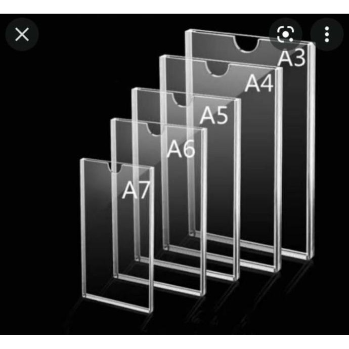 

Acrylic Pocket Frame / Akrilik Thicker / Akrilik Pocket A3 2mm murah