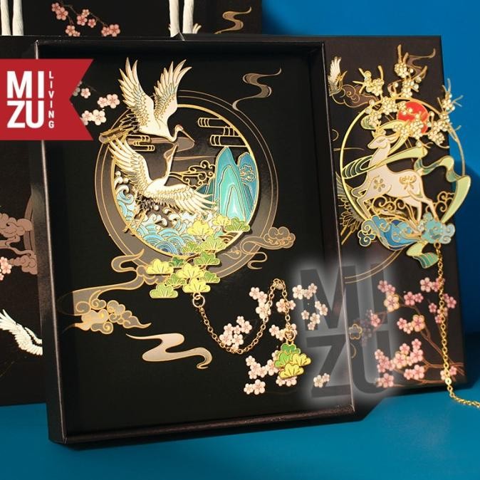 

MIZU SHINWA Metal Bookmark Gift Set Penanda Buku Pembatas Buku Hadiah murah
