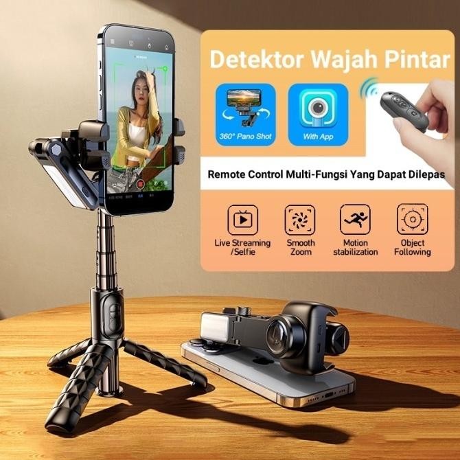 TNW-Q18 Gimbal Stabilizer Handphone Gimbal Hp Stabilizer Tongsis Hp murah