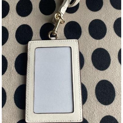 

Coachh Signature embossed ID Holder Card Lanyard Original - white dw murah