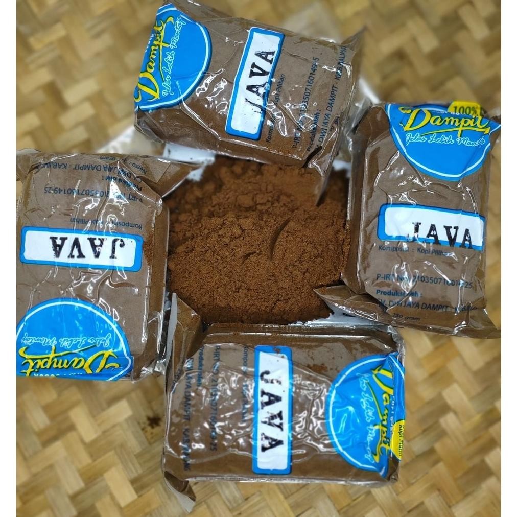 

Kopi bubuk Java Robusta [sekilo harga 72rb, kemasan 4 pak @250g]