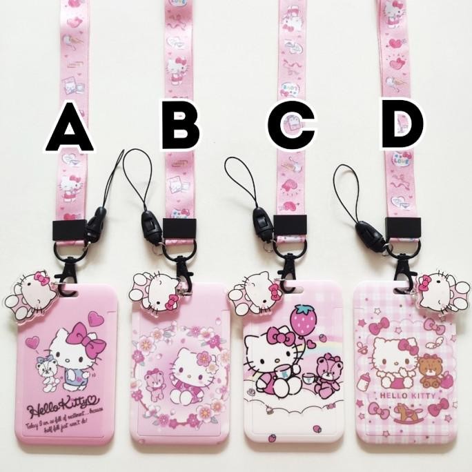 

ID Card Holder Name Tag Lanyard / Kalung Kartu Cute Hello Kitty Sanrio murah