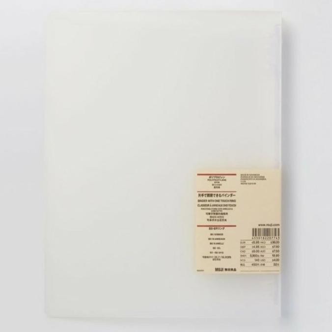 

MUJI - Pp Binder With One Touch Ring || Binder murah