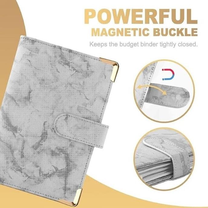 

A6 Binder Kulit Motif Marmer Luxury 6 Ring murah