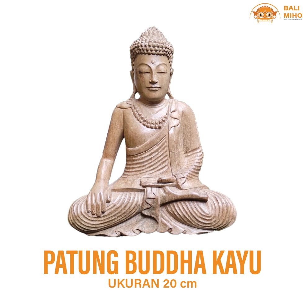 Living Patung Buddha Kayu Budha Buda Kayu Buddha Mini Miniatur Buddha Buddha Wood Statue - Bali Futu