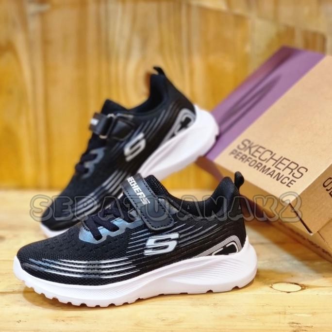 Sepatu Anak Skechers Laki Perempuan Hitam Sneakers Casual Kids(IMPORT)