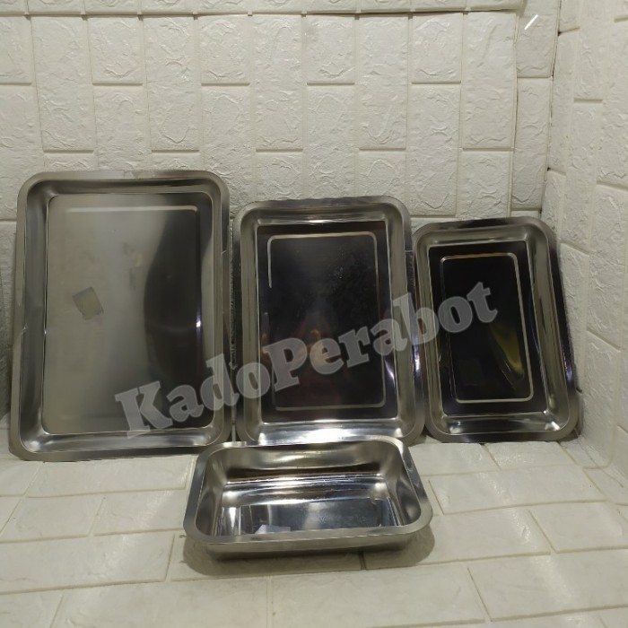 PREMIUM nampan stainless 555 - baki stainless - baki prasmanan- wadah catering