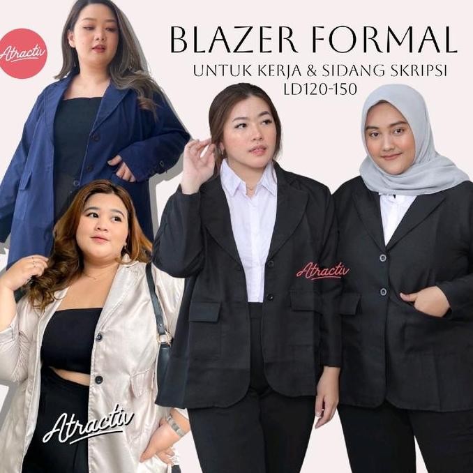ATRACTIV Blazer Formal Jumbo Wanita LD150 Blazer Wanita Jumbo Oversize LD120 LD130 LD145 LD150 Jas K