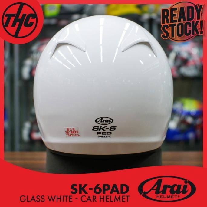 Helm Full Face Mobil Ara I Sk-6Ped Glass White - Asli