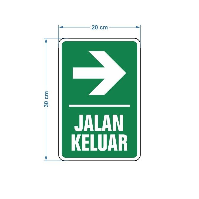 

Rambu Jalan Keluar 20Cm X 30Cm Plat Alumunium Original