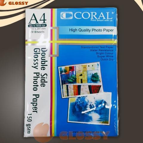

Coral Double Side Glossy Photo Paper 150 Gsm Best Seller