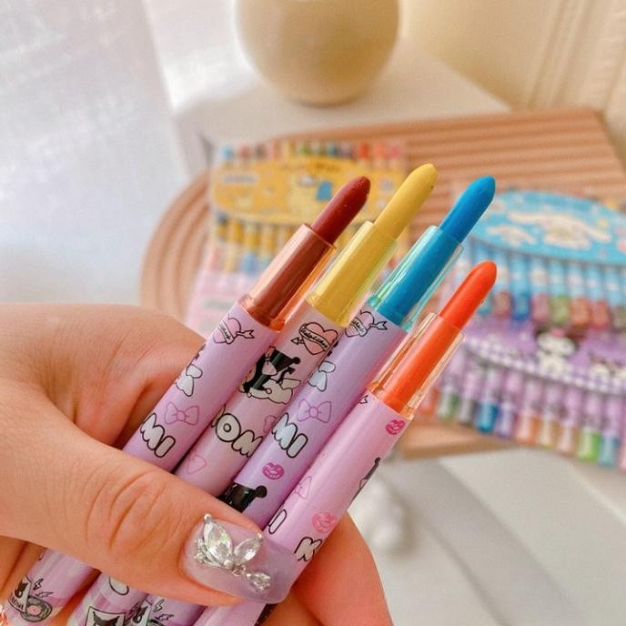 

Terbaru ( OTH1015 / OTH016 ) ( 1 PACK ISI 12 ) Alat tulis crayon pensil warna - sanrio melody kuromi cinnamoroll - purple ungu pink merah muda blue biru