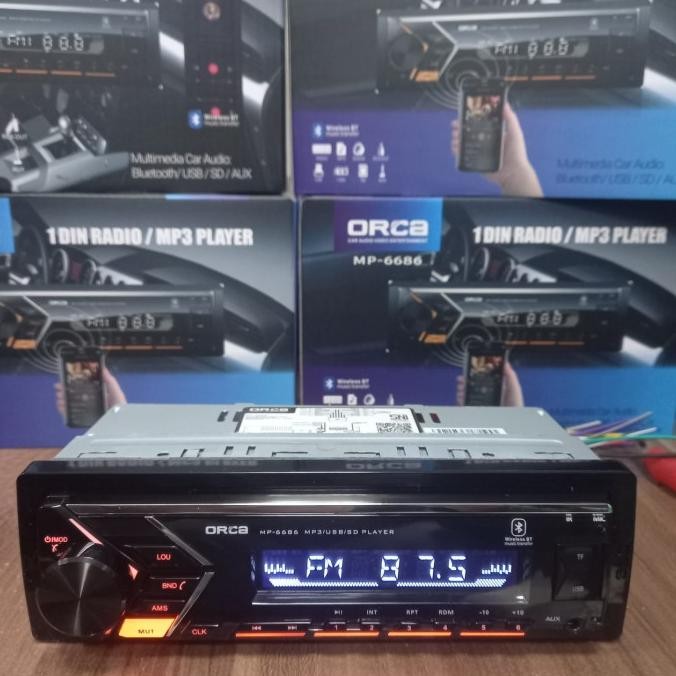 New Single Din Orca MP 6250 / Tape Single Din Orca USB MP3 Radio