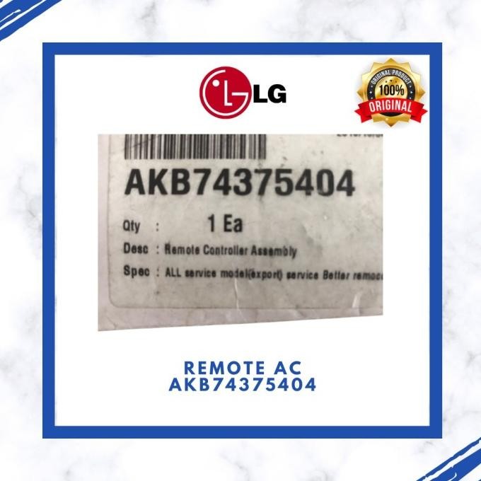 REMOTE AC LG ORIGINAL AKB74375404 SN05LPBX-R2.AMBFLAE