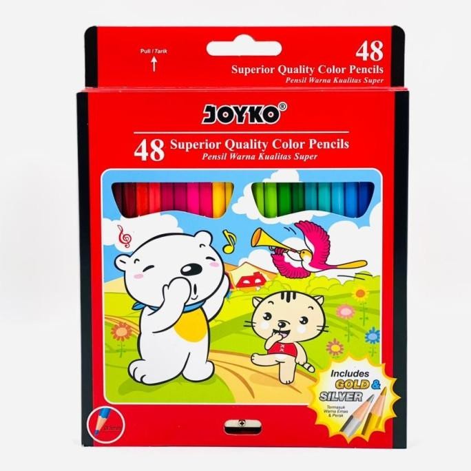 

Terbaru Pensil Gambar Warna Joyko 48 Warna Color Panjang CP-48PB CP 48PB