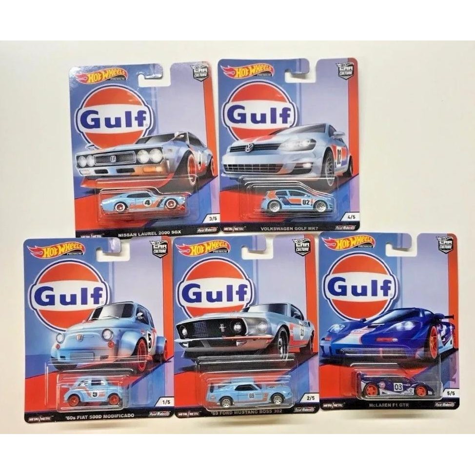 Hot Wheels Car Culture Gulf Fiat/Nissan/Ford 1/64 Collection Metal Diecast Car