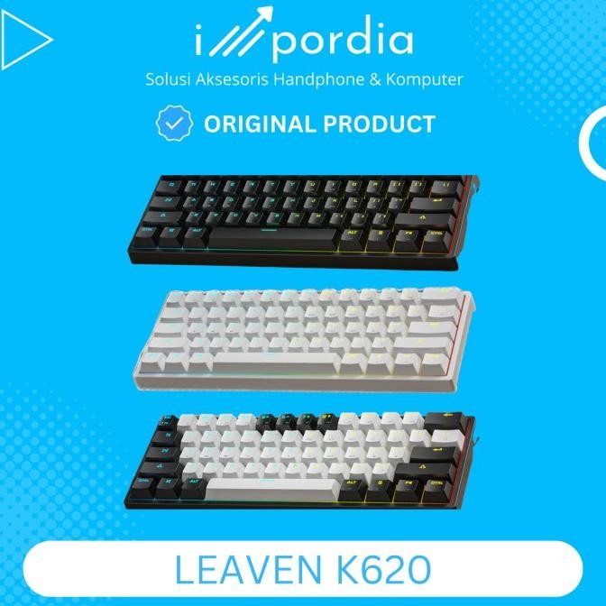 [BestSeller] Leaven K620 Keyboard Gaming Mechanical RGB 61 Keys 60% Outemu Switch