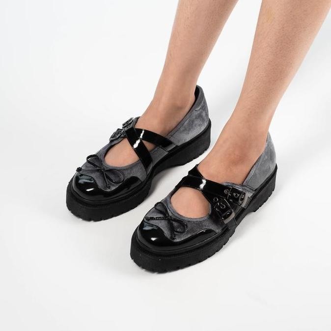 Sale Cekhas - Girl Crush Jisoo Blueish Grey Shoes Wanita