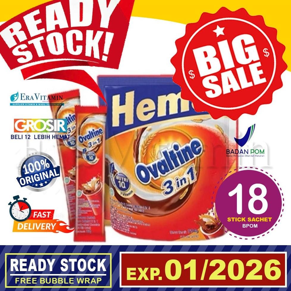 

OVALTINE 3 IN 1 SUSU BUBUK 18 STICK ICED CHOCO OVALTIN