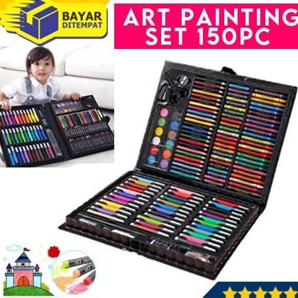 

Terbaru Art Set 150 pcs Pensil Crayon Warna Set Alat Tulis Gambar Lukis