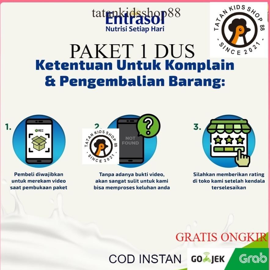 

ENTRASOL CAN SUSU STERIL 180 ML 1 KARTON ISI 30 KALENG DENGAN EXTRAK BUAH ZAITUN