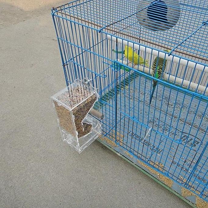 Tempat Pakan Burung , Tempat Pakan Millet Lovebird, Dispenser Akrilik