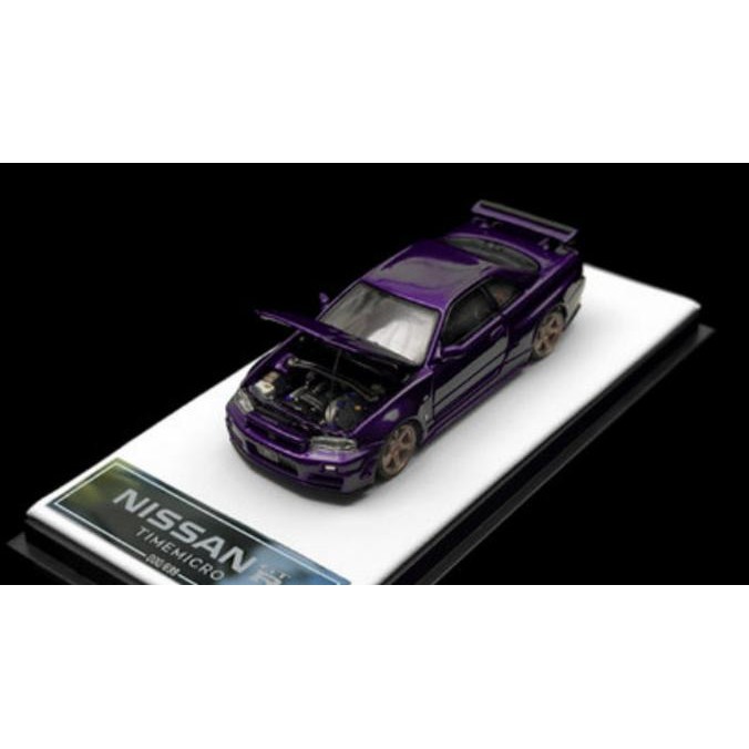 Sale Time Micro Nissan R34 Purple Diecast Time Micro Nissan Skyline Gtr R34 Time Micro Nissan Gt-R R