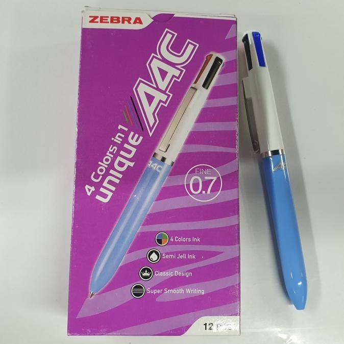 

Tersedia Pulpen 4 Warna Zebra 4Ac 1 Lsn (12 Pcs)