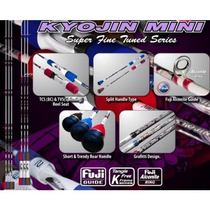 Ninja Kyojin Mini Super Fine Tuned Series Rod Joran Pancing Ul Ultra Light Jigging Co