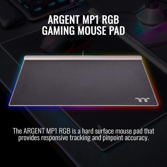 THERMALTAKE ARGENT MP1 RGB HARD SURFACE GAMING MOUSE PAD