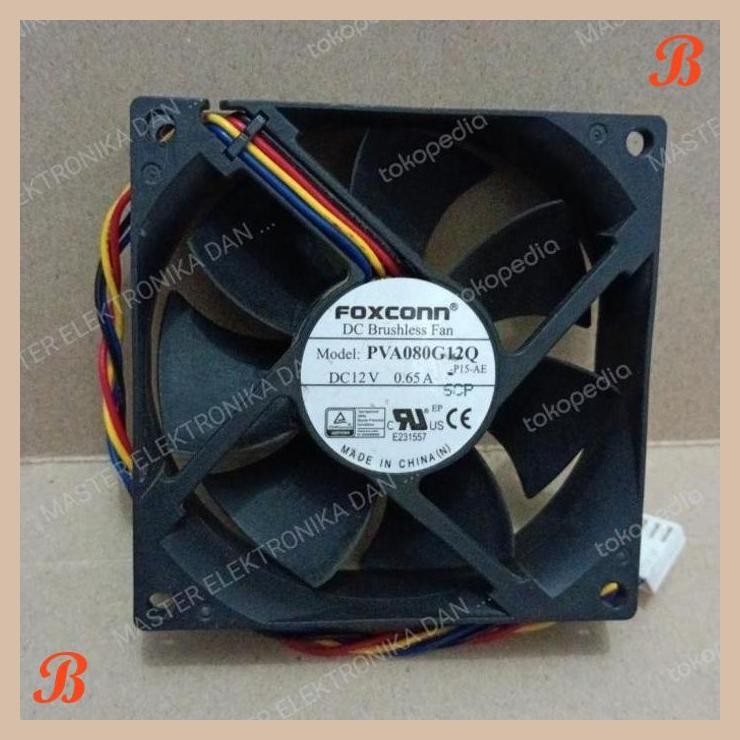 [MRD] 7022 FAN KIPAS FOXCONN DC BEARING PVA080G12Q 8CM DC12V 0.65A 12V 8X8