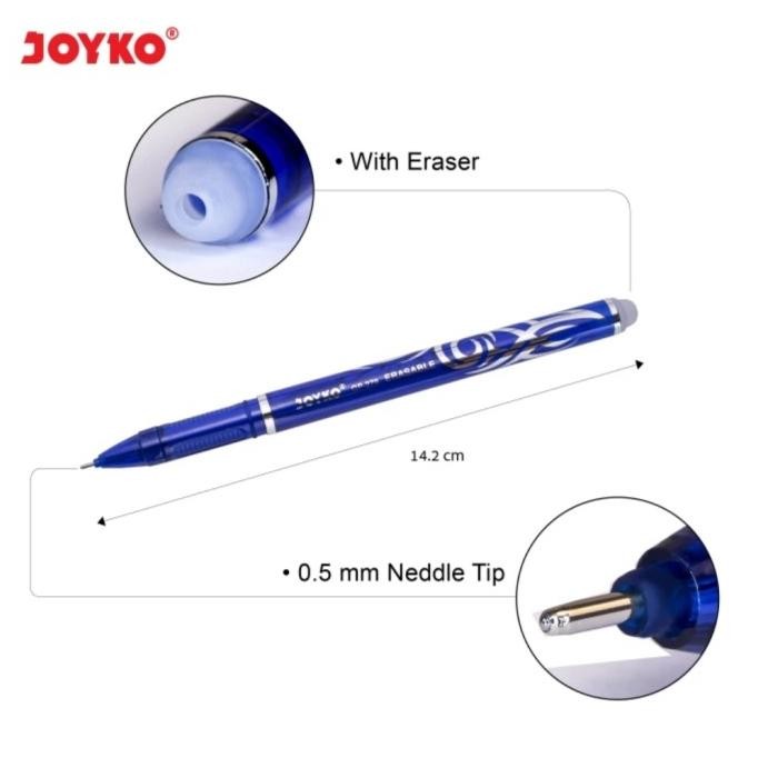 

Tersedia Pulpen Hapus Joyko Gp-279 Gel Pen 0.5Mm (Hitam) / Pulpen Bisa Dihapus
