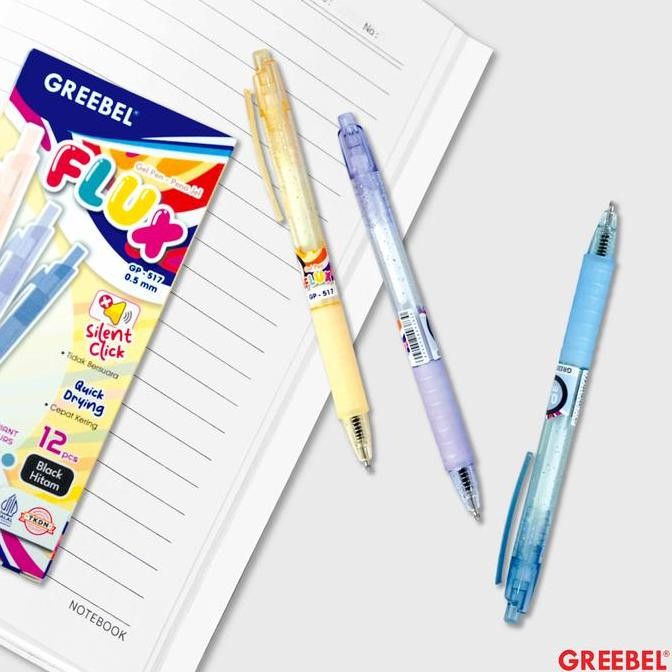

Tersedia Greebel Pulpen Ballpen / Flux 0.5 Gp-517 (12Pcs/Set) / Ballpoint Bolpen Bolpoin Pena Gel