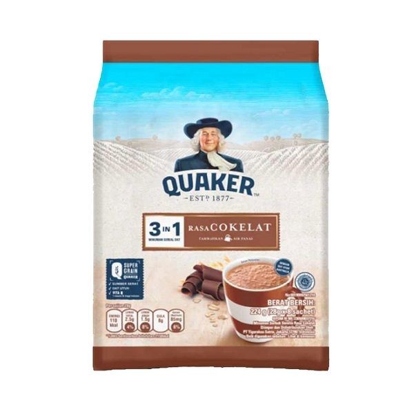

QUAKER 3IN1 COKLAT 8X28GR