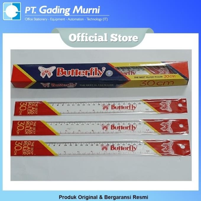 

siap kirim butterfly penggaris mika 30cm