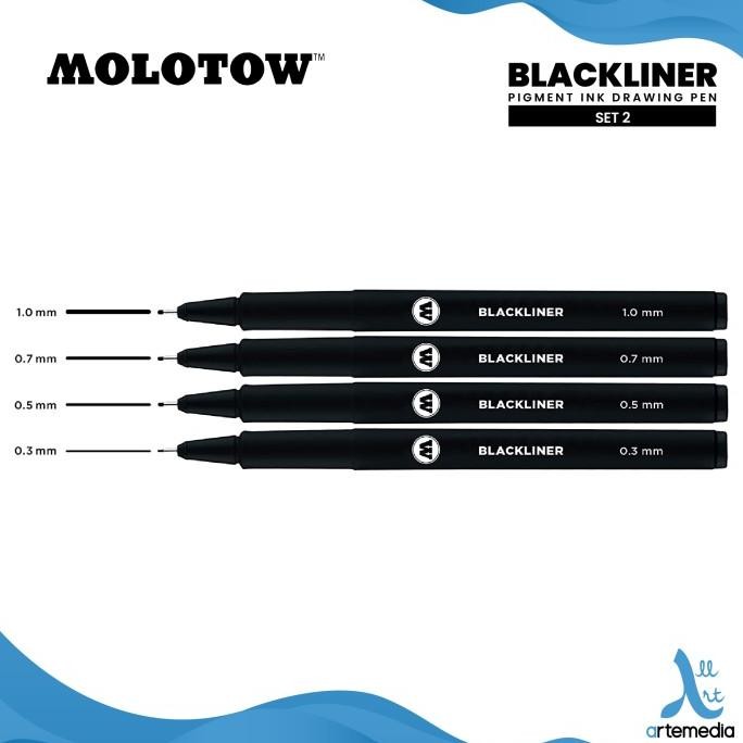 

Tersedia Molotow Blackliner Drawing Pen Set Pigment Ink Pulpen Gambar Manga