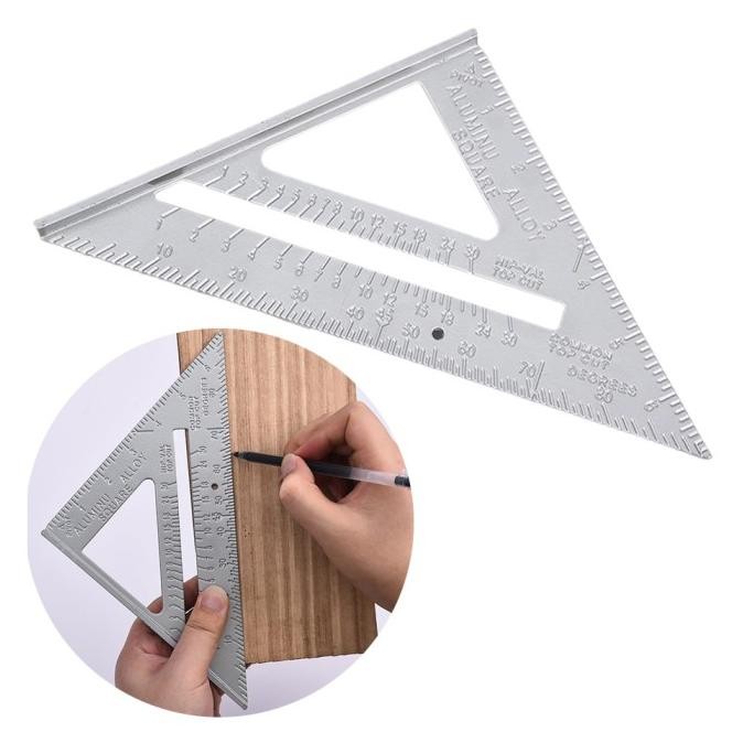 

siap kirim penggaris siku segitiga taffware mistar tukang triangle ruler aluminium alloy
