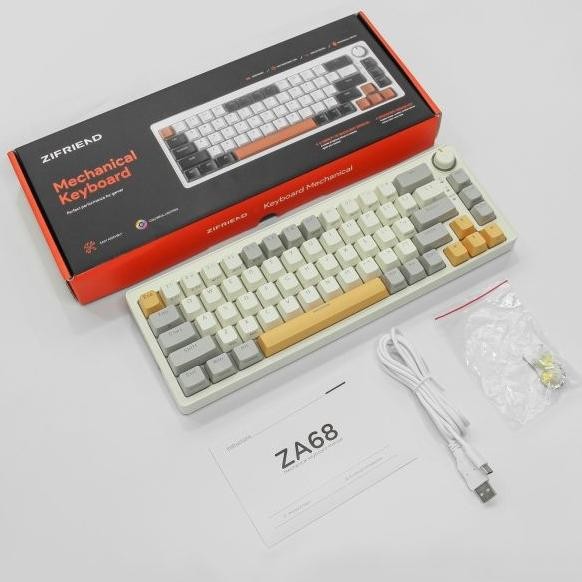 Zifriend ZA68 Mechanical Gaming Keyboard Universal Hotswap Rotary Knob