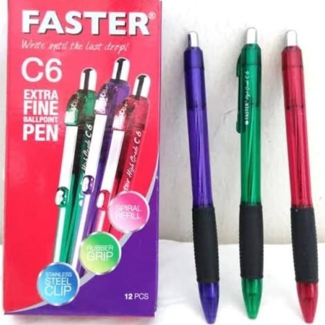 

Tersedia Pulpen Faster C6 / Ballpoint Faster Retrack C6 (1 Pak Isi 12Pcs)