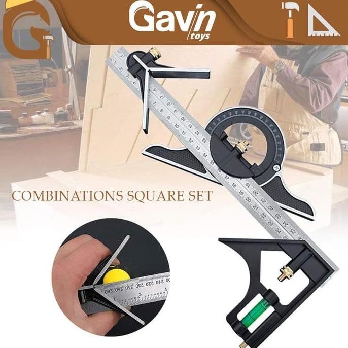 

siap kirim combination square lengkap penggaris tukang sudut siku protractor