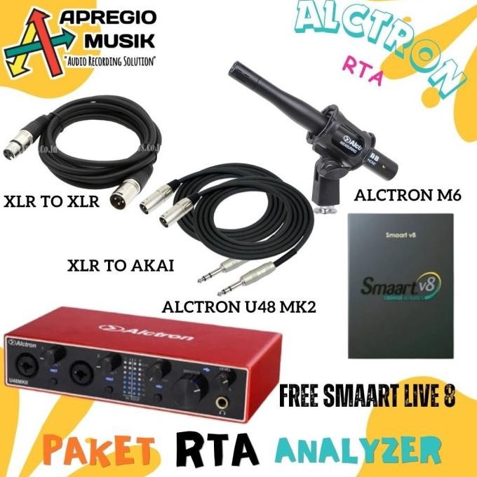 Terlaris Paket Rta Analyzer Speaker Alctron U48 M6 Lengkap Tinggal Pakai Free Smaart Live