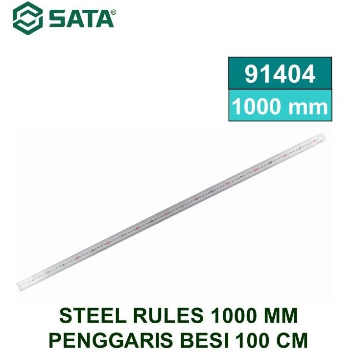 

siap kirim penggaris besi 1000 mm steel rules 100 cm sata tools
