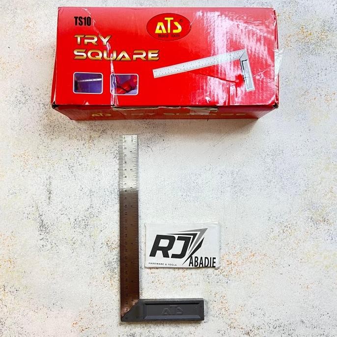 

siap kirim [12pcs] siku tukang penggaris try square ats 10 inch