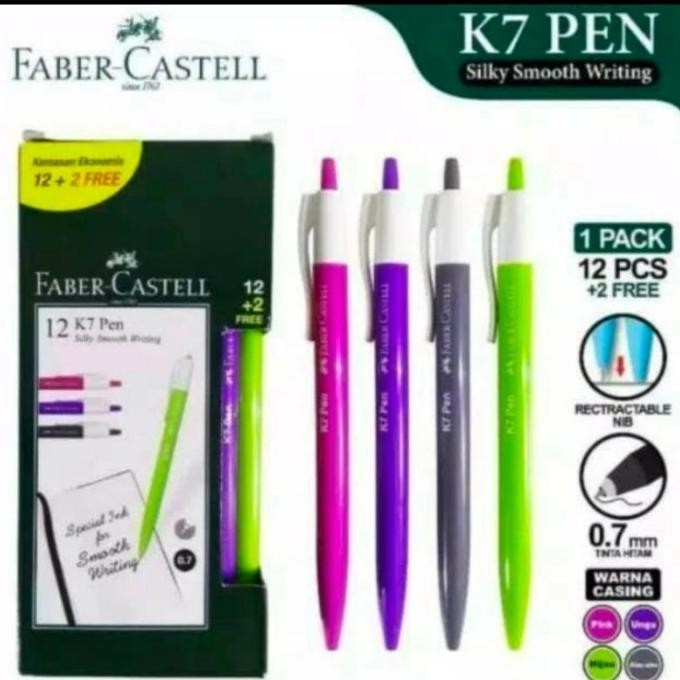 

Tersedia Pulpen Faber Castell K7 Pen Pastel