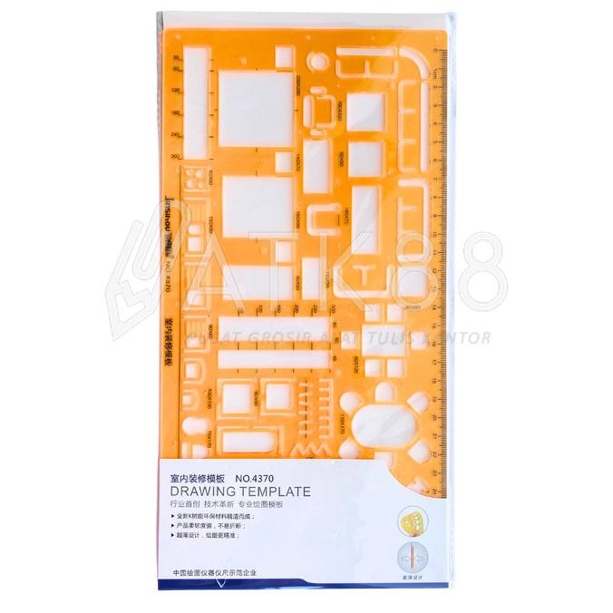 

siap kirim penggaris sablon mal furniture 4370 - interior template 1:50