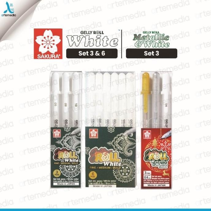 

Pulpen Warna Sakura Gelly Roll White Color Gel Pen Bolpen