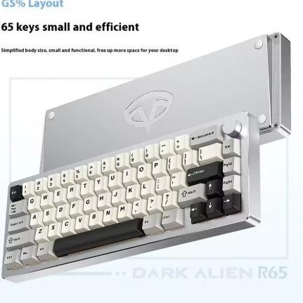 Mechanical Keyboard Dark Alien R65 Three Mod Alumunium Case