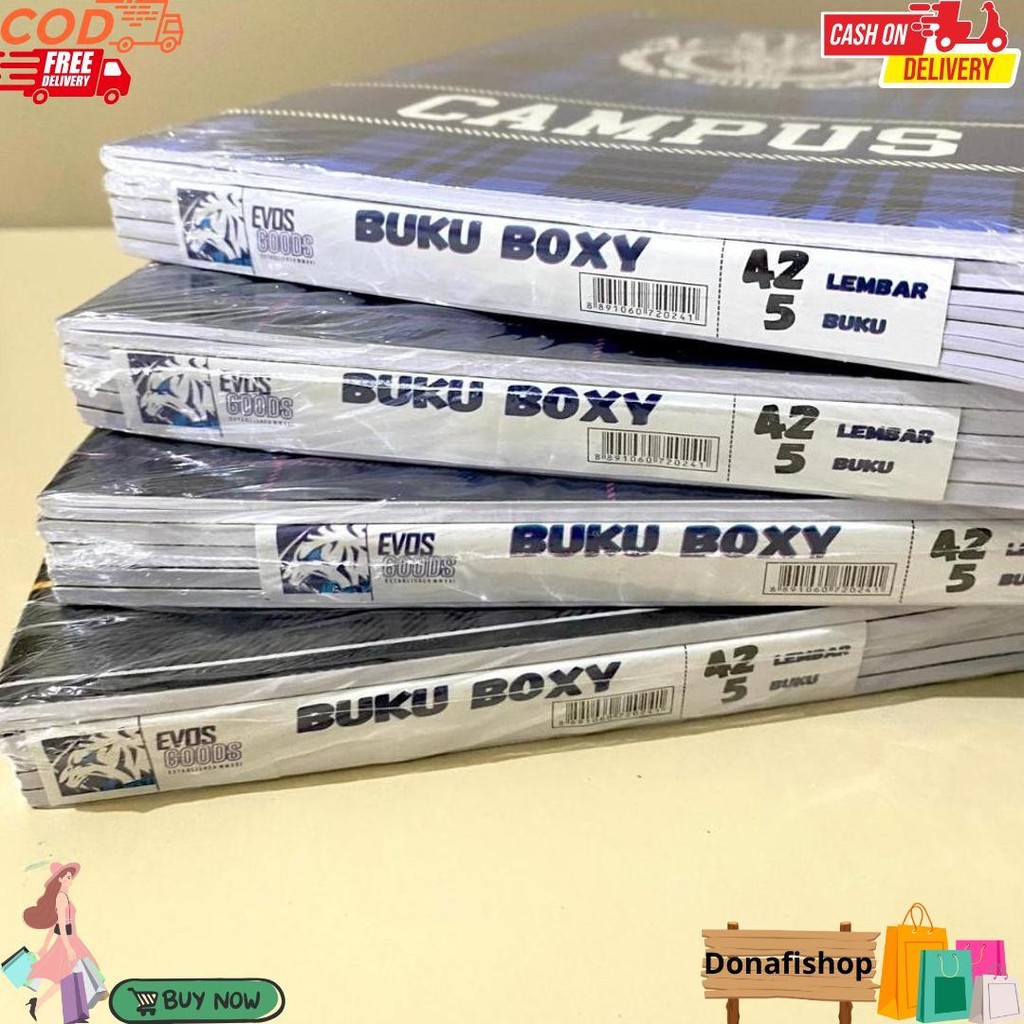 

[5 Buku - 42 Lembar] Buku Besar / Boxy - Evos Academy Campus - 42 Lembar D Promo Puncak